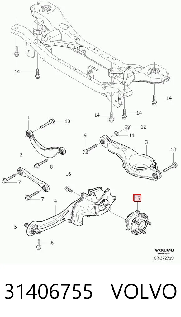 31406755 Volvo Rolamento de cubo traseiro