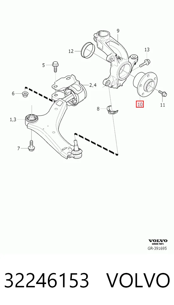 32246153 Volvo Cubo dianteiro