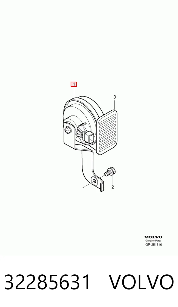 Sinal sonoro (cláxon) para Volvo V50  MW