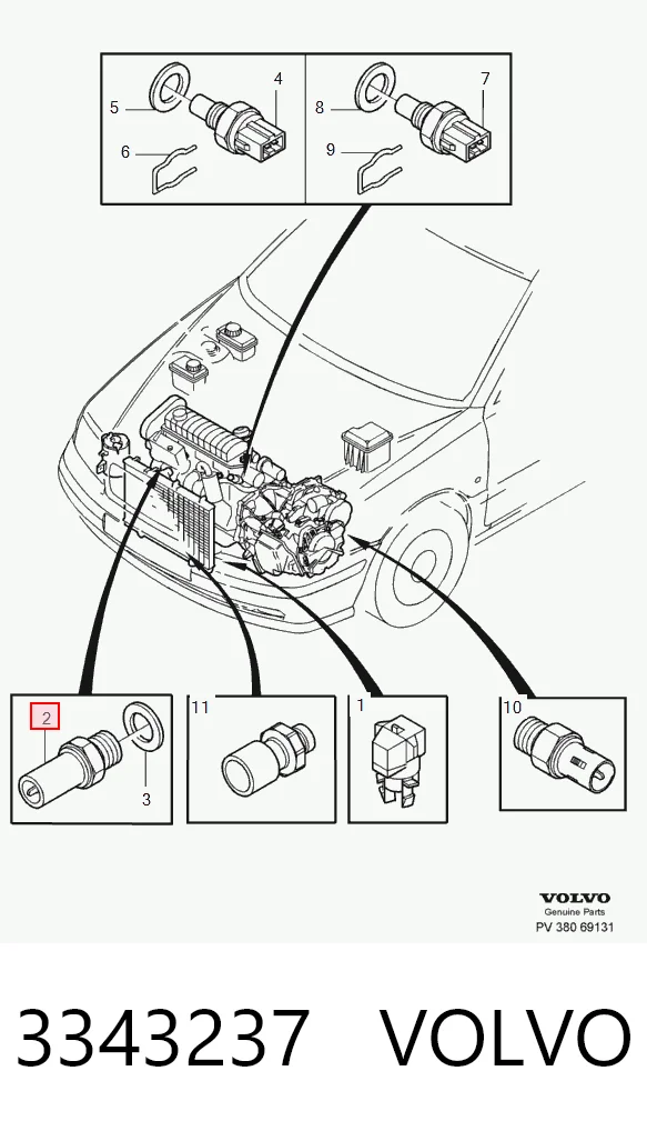 Sensor de pressão de óleo 504993 Termio
