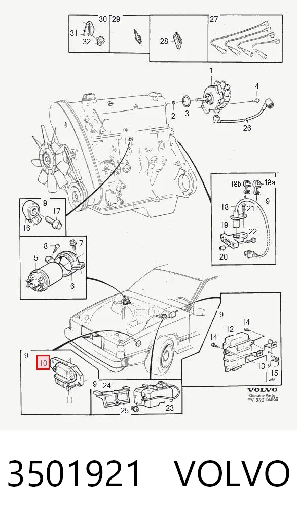 Módulo de ignição (comutador) Opel Omega A 16, 17, 19