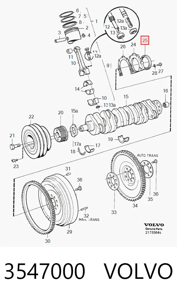Vedação traseira de cambota de motor Volkswagen Polo II 86C