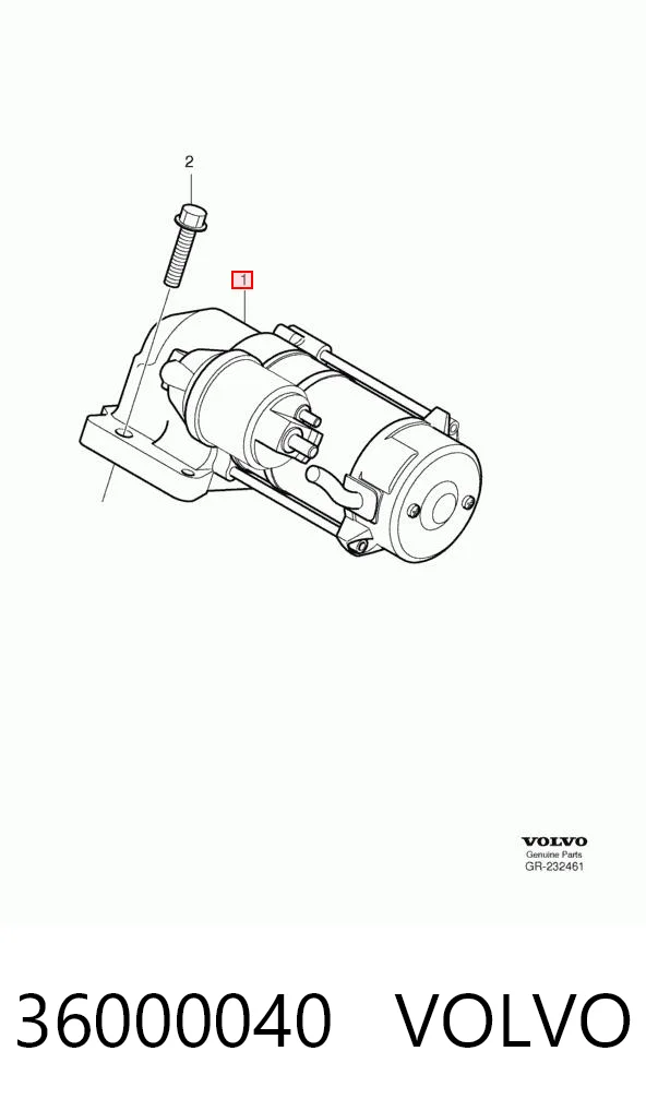 36000040 Volvo Motor de arranco