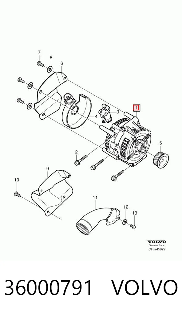 36000791 Volvo Gerador