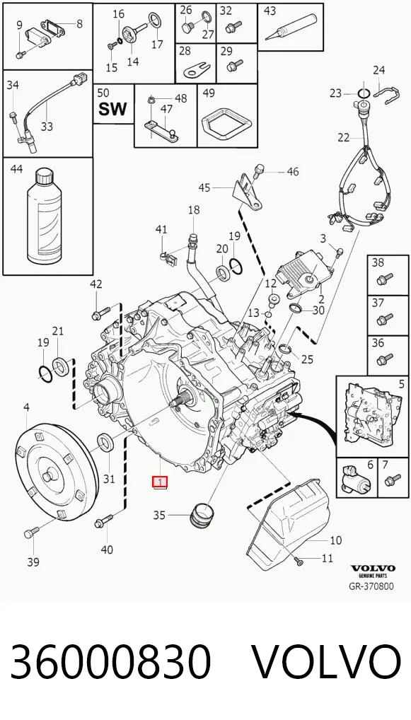Caixa Automática de Mudança montada Volvo XC90  