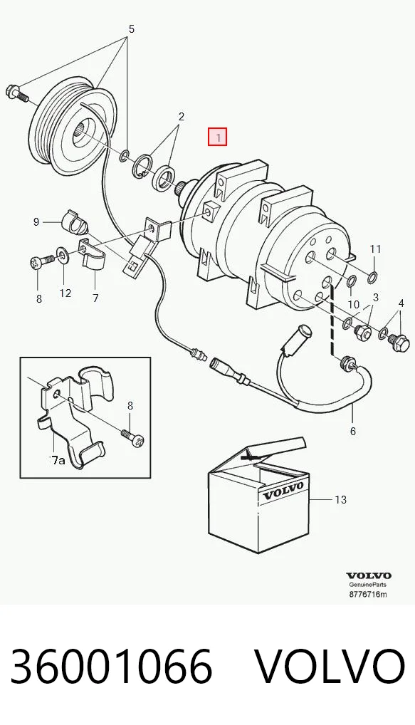 36001066 Volvo Compressor de aparelho de ar condicionado