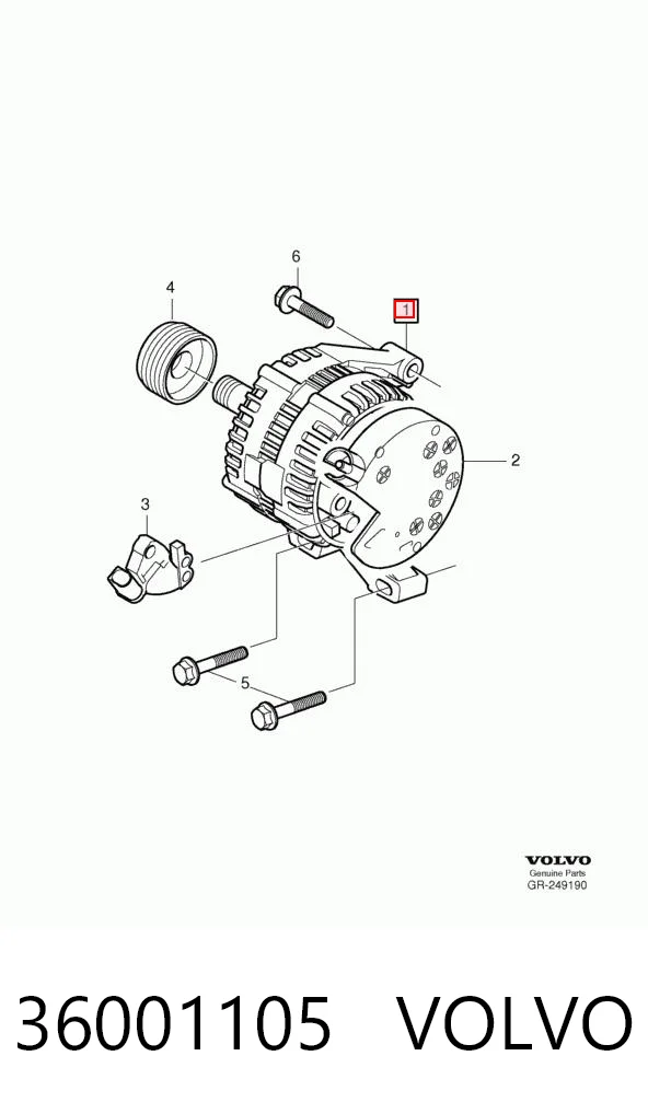 36001105 Volvo Gerador