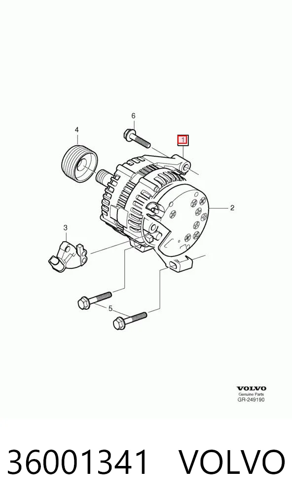 36001341 Volvo Gerador