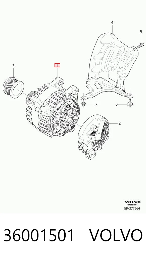 36001501 Volvo Gerador