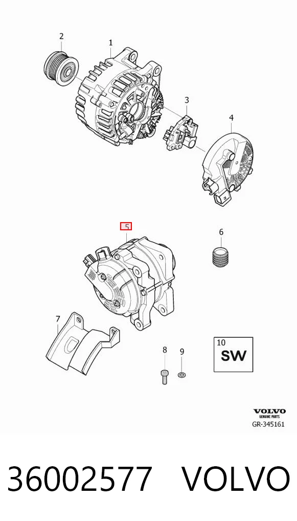 36002577 Volvo Gerador