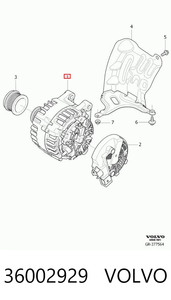 36002929 Volvo Gerador