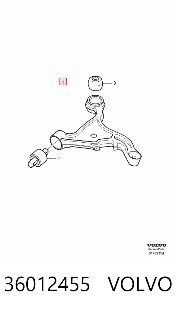 36012455 Volvo Braço oscilante inferior esquerdo de suspensão dianteira