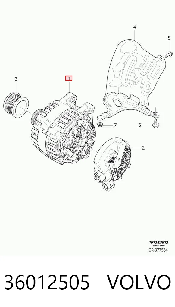 36012505 Volvo Gerador