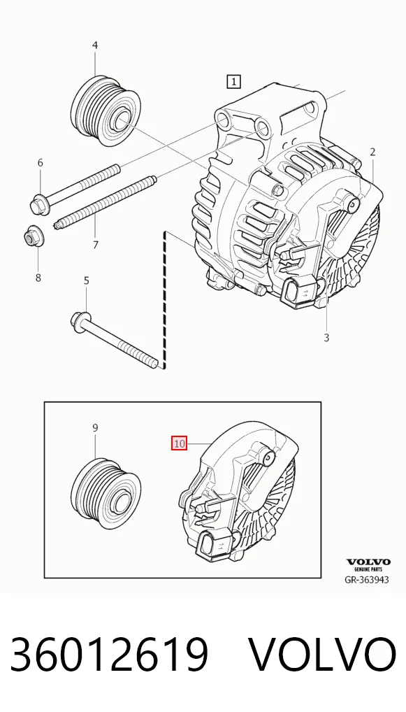 36012619 Volvo Gerador