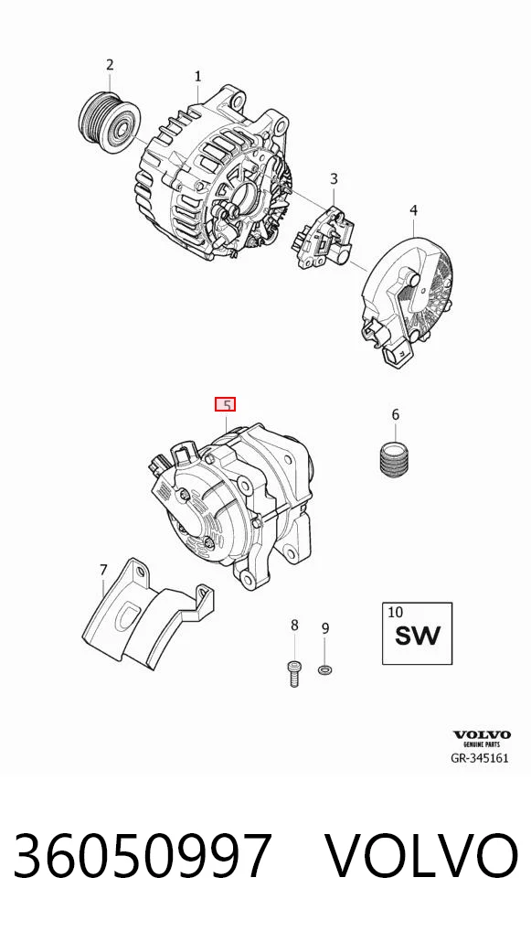 36050997 Volvo Gerador