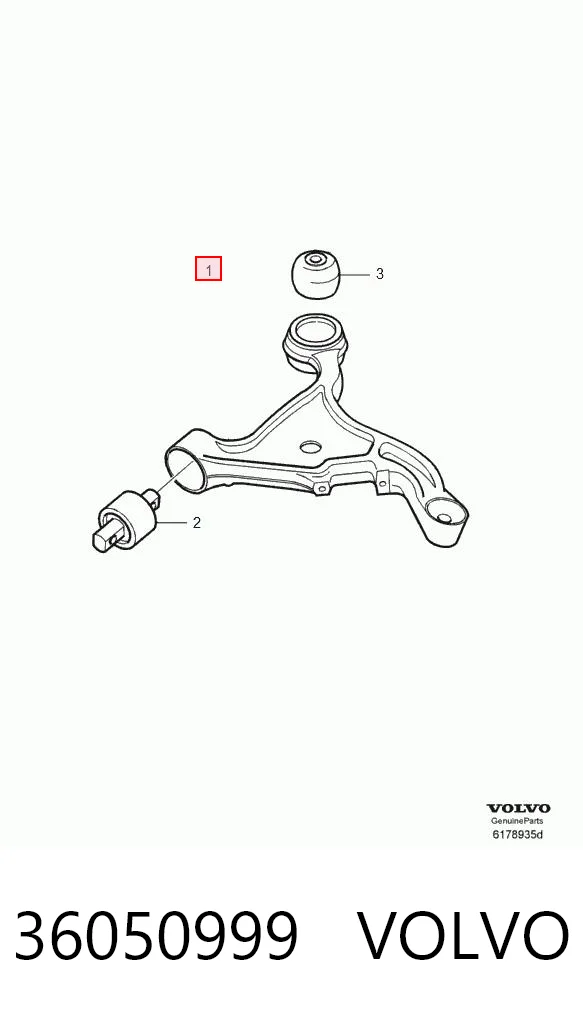 36050999 Volvo Braço oscilante inferior esquerdo de suspensão dianteira