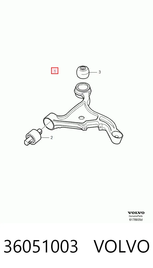 36051003 Volvo Braço oscilante inferior direito de suspensão dianteira