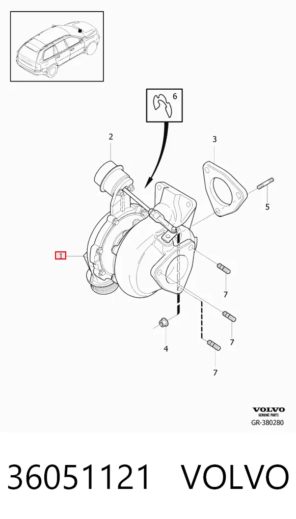 Turbina Volvo S60 I RS, RH ao melhor preço