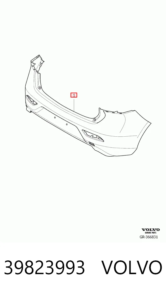 Pára-choque traseiro Volvo V40 preço, a partir de 198,99 USD