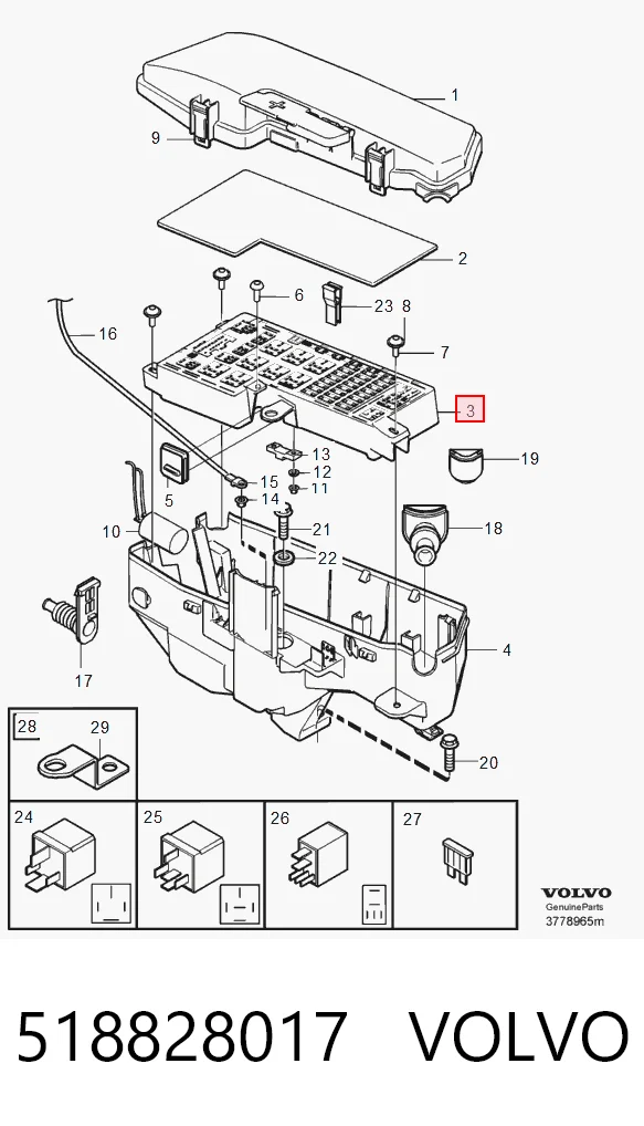 Unidade de dispositivos de segurança para Volvo XC90  