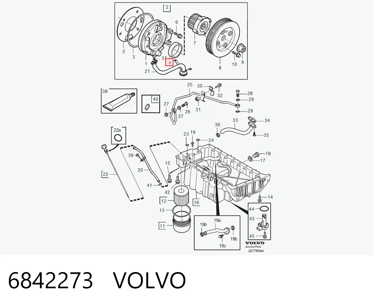 Compre Vedação dianteira de cambota de motor Volvo S60 1