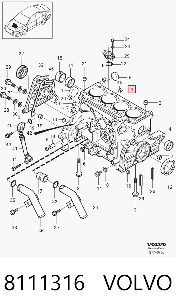 8111316 Volvo Motor montado