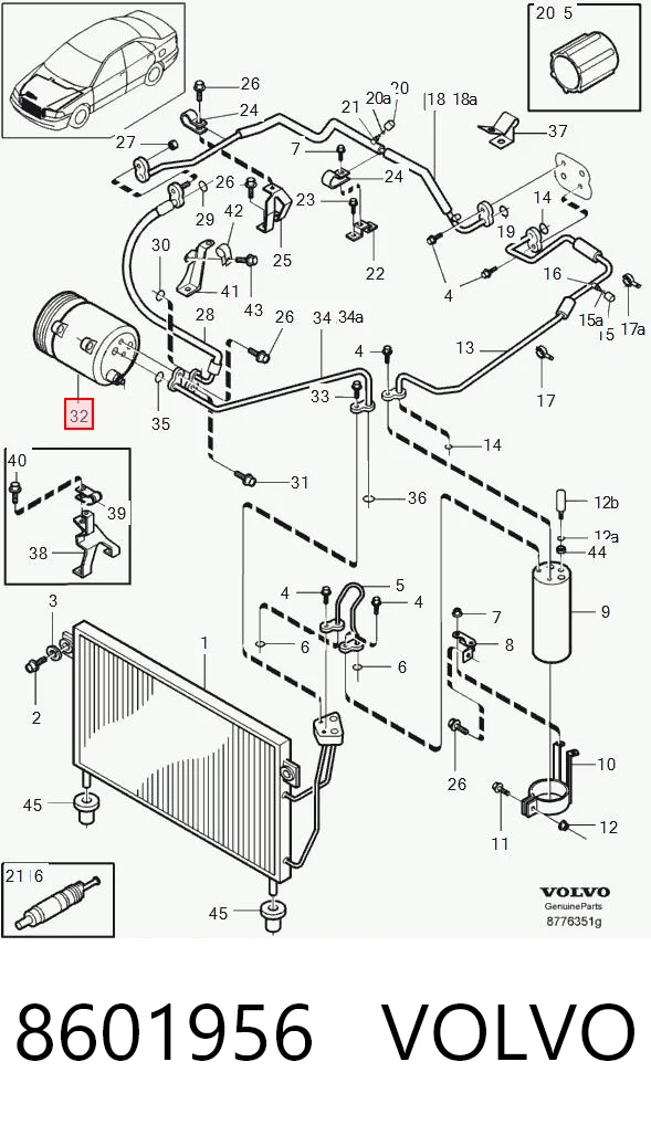 Compressor de aparelho de ar condicionado 134978R ACR
