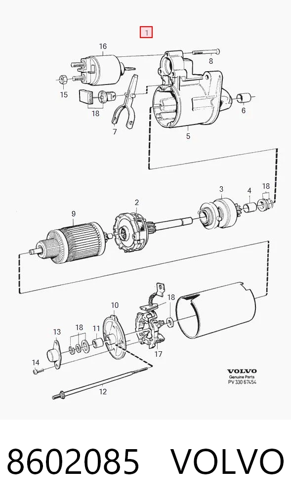 8602085 Volvo Motor de arranco