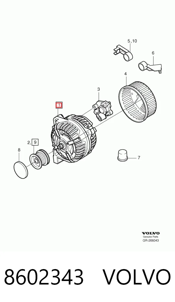 8602343 Volvo Gerador