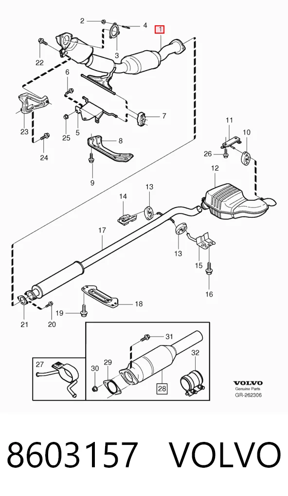 Convertidor - catalisador para Volvo S60 I RS, RH