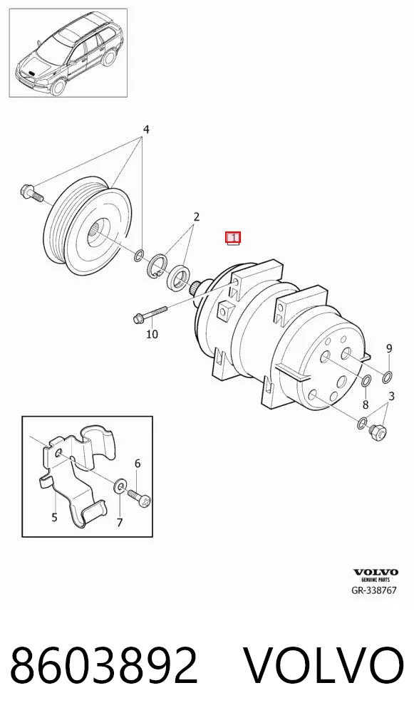 8603892 Volvo Compressor de aparelho de ar condicionado