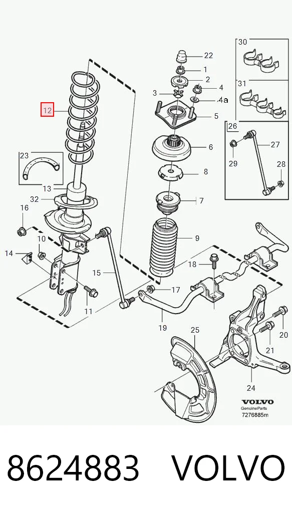 8624883 Volvo Mola dianteira
