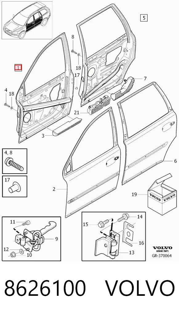 Compre Porta dianteira esquerda Volvo XC90 