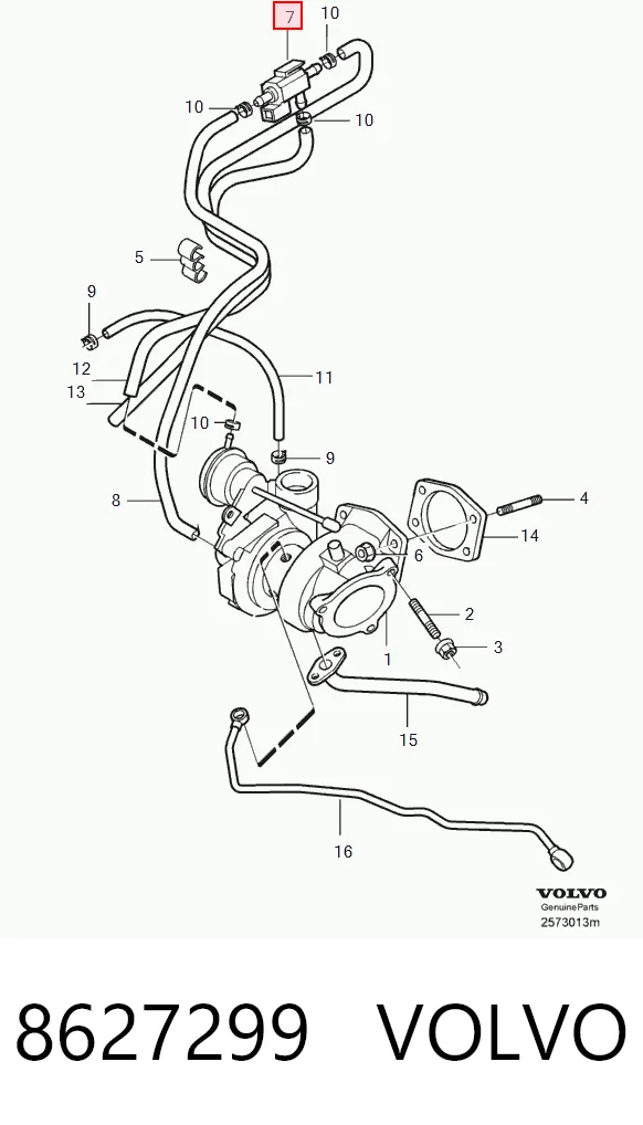 8627299 Volvo Convertidor de pressão (solenoide) de supercompressão