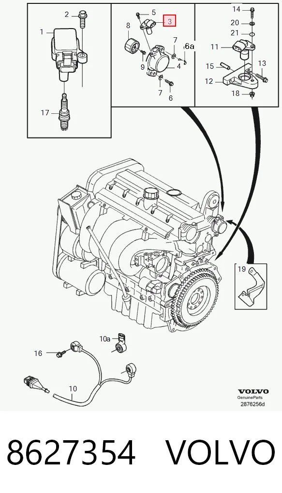 8627354 Volvo Sensor de posição da árvore distribuidora