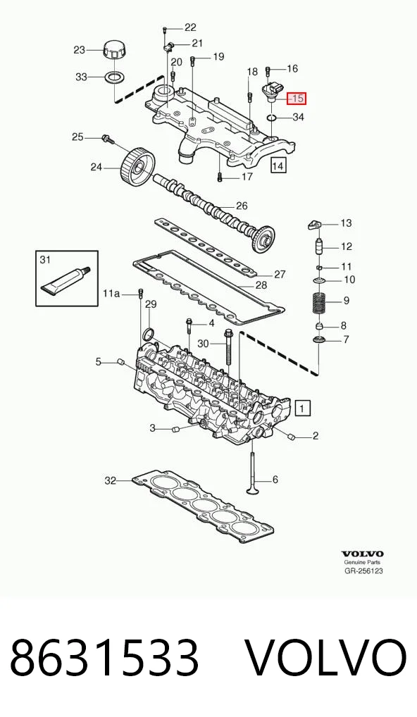 8631533 Volvo Sensor de posição da árvore distribuidora
