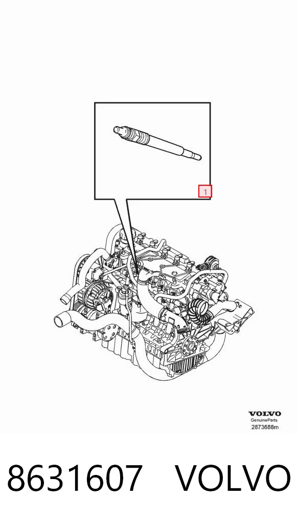 8631607 Volvo Vela de incandescência