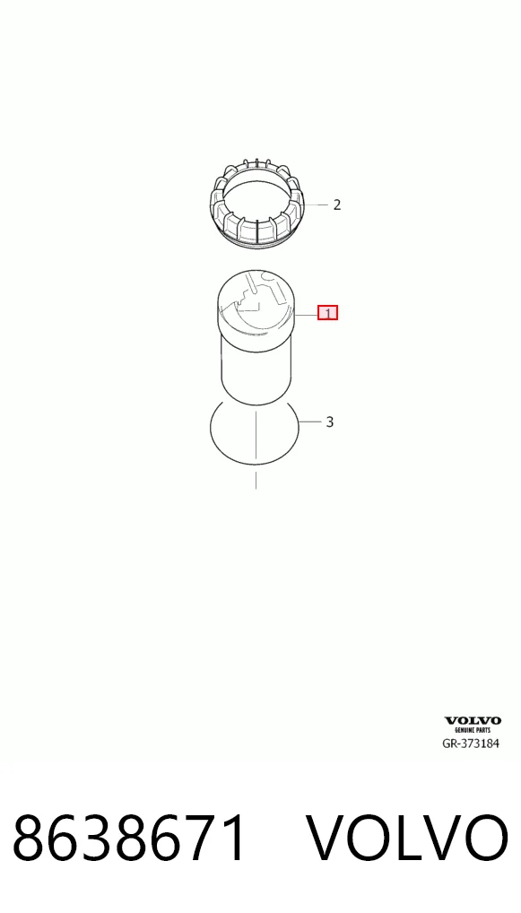 8638671 Volvo Módulo de bomba de combustível com sensor do nível de combustível