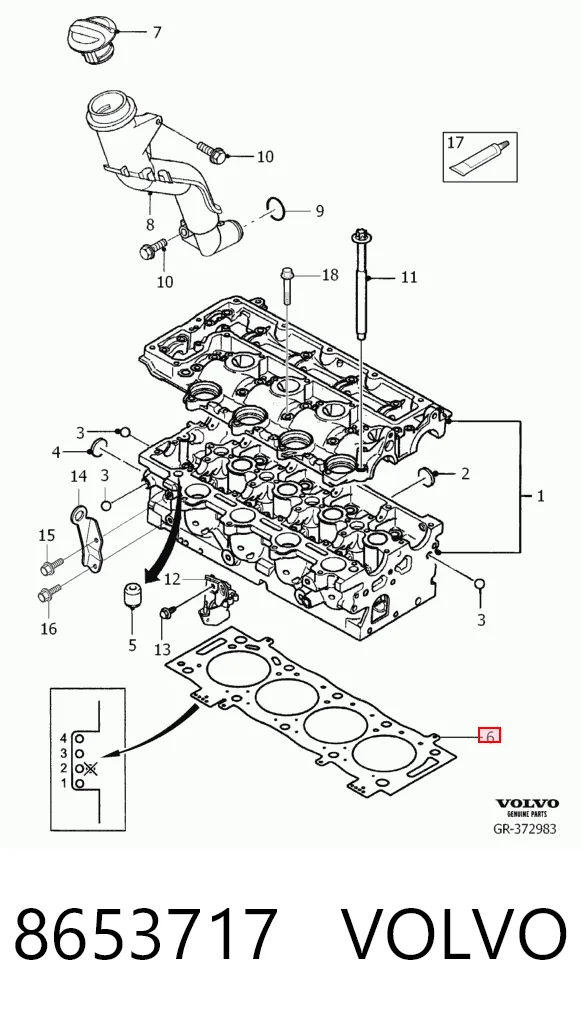  Vedante de cabeça de motor (CBC) Citroen Jumpy II сaixa (2007 - 2016) II