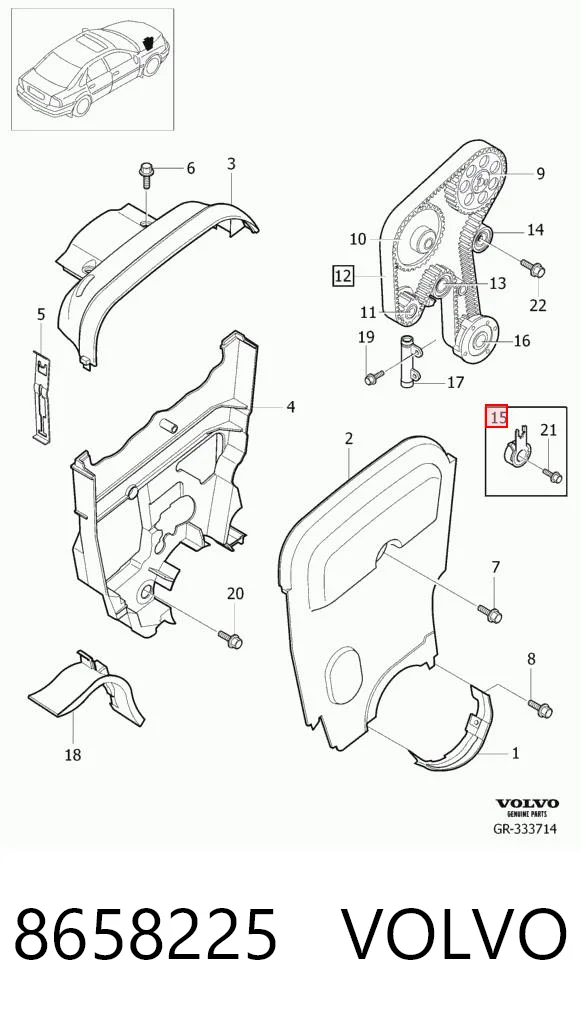 Reguladora de tensão da correia do mecanismo de distribuição de gás Volvo S80 I TS, TH, KV ao melhor preço