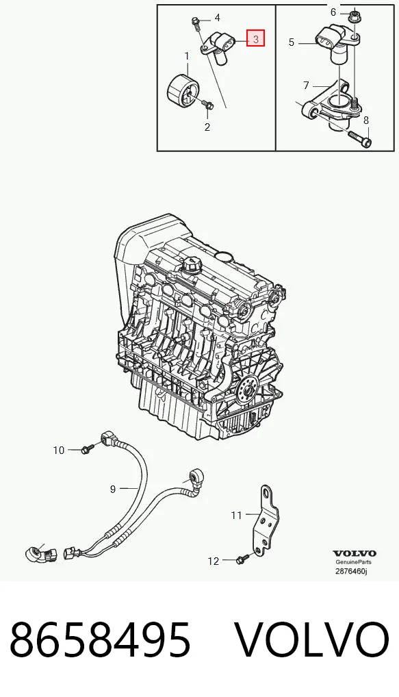 8658495 Volvo Sensor de posição da árvore distribuidora