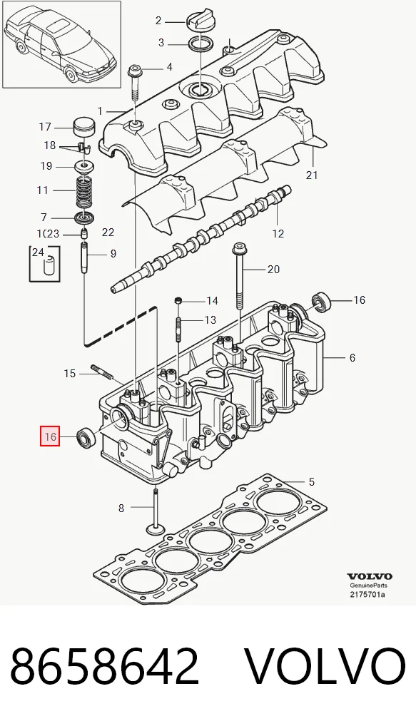 Vedação da árvore distribuidora de motor Volkswagen Polo IV hatchback (9N, 9A) (2001 - 2014) IV