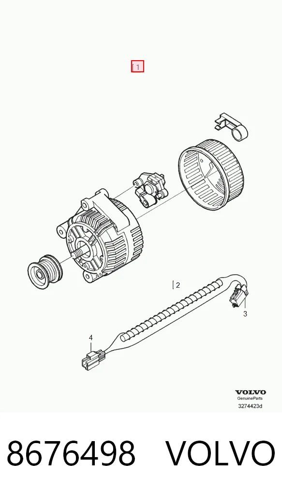 8676498 Volvo Gerador
