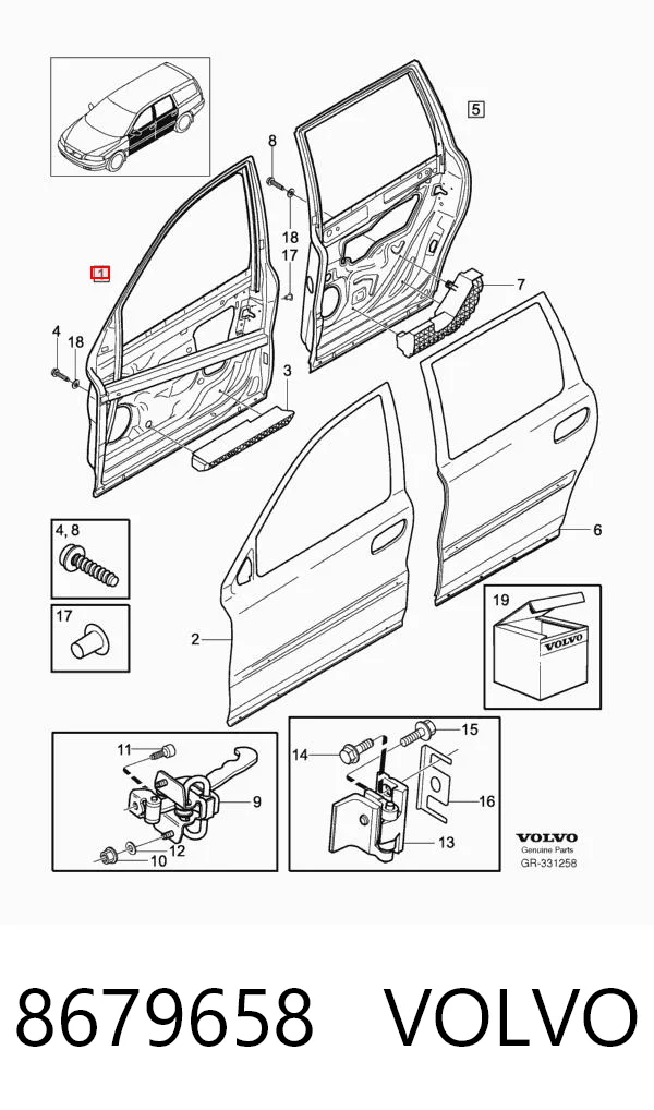 Porta dianteira esquerda para Volvo XC70 CROSS COUNTRY SZ, LZ
