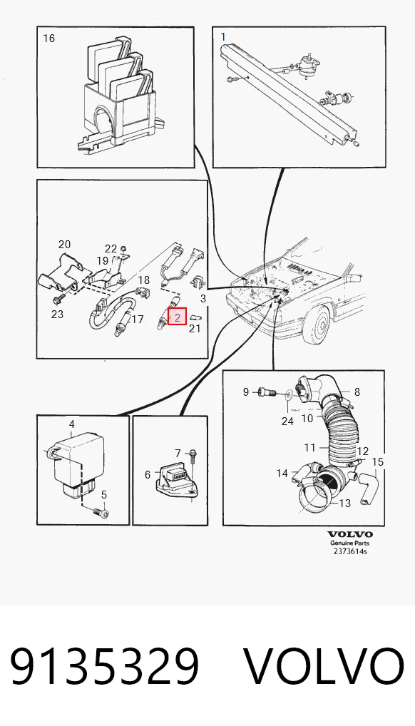 9135329 Volvo Sonda lambda, sensor de oxigênio