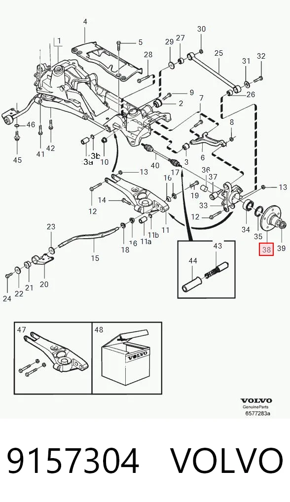 Rolamento de cubo traseiro para Volvo V70 LV