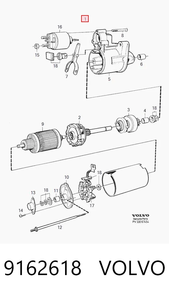 9162618 Volvo Motor de arranco