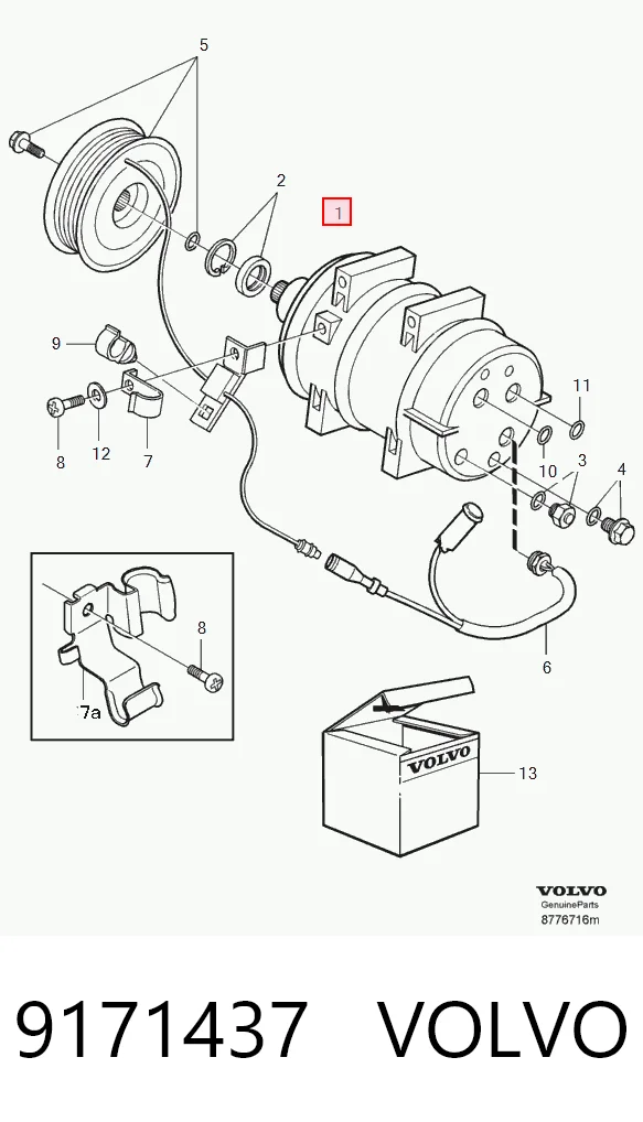 9171437 Volvo Compressor de aparelho de ar condicionado