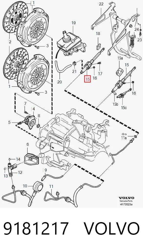 Cilindro mestre de embraiagem Volvo V70 I LV ao melhor preço