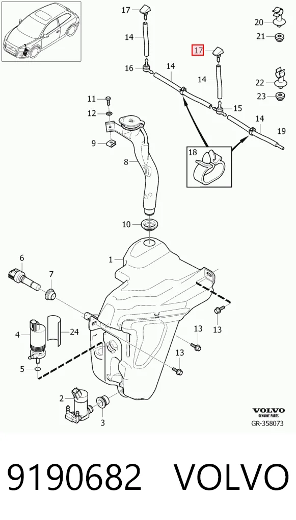 Compre WWNVO30655605 Goodway Injetor de fluido para lavador de pára-brisas